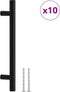 vidaXL - Handvatten - 10 - st - 128 - mm - roestvrij - staal - zwart