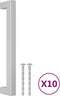 vidaXL - Handvatten - 10 - st - 160 - mm - roestvrij - staal - zilverkleurig