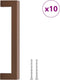 vidaXL - Handvatten - 10 - st - 160 - mm - roestvrij - staal - bronskleurig