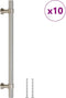 vidaXL - Handvatten - 10 - st - 160 - mm - roestvrij - staal - zilverkleurig
