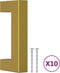 vidaXL - Handvatten - 10 - st - 64 - mm - roestvrij - staal - goudkleurig