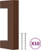 vidaXL - Handvatten - 10 - st - 64 - mm - roestvrij - staal - bronskleurig