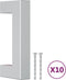 vidaXL - Handvatten - 10 - st - 64 - mm - roestvrij - staal - zilverkleurig