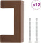 vidaXL - Handvatten - 10 - st - 64 - mm - roestvrij - staal - bronskleurig