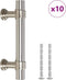 vidaXL - Handvatten - 10 - st - 64 - mm - roestvrij - staal - zilverkleurig