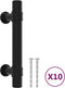vidaXL - Handvatten - 10 - st - 64 - mm - roestvrij - staal - zwart