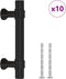 vidaXL - Handvatten - 10 - st - 64 - mm - roestvrij - staal - zwart