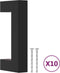 vidaXL - Handvatten - 10 - st - 64 - mm - roestvrij - staal - zwart
