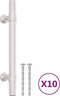 vidaXL - Handvatten - 10 - st - 96 - mm - roestvrij - staal - zilverkleurig