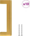 vidaXL - Handvatten - 10 - st - 96 - mm - roestvrij - staal - goudkleurig