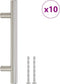 vidaXL - Handvatten - 10 - st - 96 - mm - roestvrij - staal - zilverkleurig