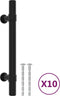 vidaXL - Handvatten - 10 - st - 96 - mm - roestvrij - staal - zwart