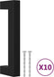 vidaXL - Handvatten - 10 - st - 96 - mm - roestvrij - staal - zwart