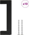 vidaXL - Handvatten - 10 - st - 96 - mm - roestvrij - staal - zwart
