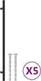 vidaXL - Handvatten - 5 - st - 320 - mm - roestvrij - staal - zwart