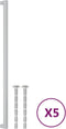 vidaXL - Handvatten - 5 - st - 480 - mm - roestvrij - staal - zilverkleurig
