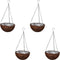 vidaXL - Hangbak - wilgenhout - met - voering - en - ketting - 4 - stuks