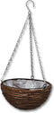 vidaXL - Hangbak - wilgenhout - met - voering - en - ketting - 4 - stuks