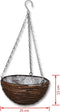 vidaXL - Hangbak - wilgenhout - met - voering - en - ketting - 4 - stuks