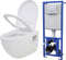 vidaXL - Hangend - toilet - met - verborgen - stortbak - keramiek - wit