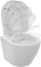 vidaXL - Hangend - toilet - randloos - keramiek - wit