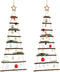 vidaXL - Hangende - kerstbomen - met - topsterren - 2 - st - 55x120 - cm - naturel - tak