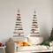 vidaXL - Hangende - kerstbomen - met - topsterren - 2 - st - 55x120 - cm - naturel - tak