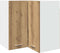 vidaXL - Hanghoekkast - 57x57x60 - cm - bewerkt - hout - artisanaal - eikenkleur