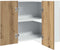 vidaXL - Hanghoekkast - 57x57x60 - cm - bewerkt - hout - artisanaal - eikenkleur