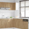 vidaXL - Hanghoekkast - 57x57x60 - cm - bewerkt - hout - artisanaal - eikenkleur