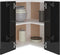 vidaXL - Hanghoekkast - 57x57x60 - cm - bewerkt - hout - hoogglans - zwart