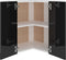 vidaXL - Hanghoekkast - 57x57x60 - cm - bewerkt - hout - hoogglans - zwart