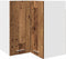 vidaXL - Hanghoekkast - 57x57x60 - cm - bewerkt - hout - oud - houtkleurig