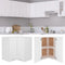 vidaXL - Hanghoekkast - 57x57x60 - cm - bewerkt - hout - wit
