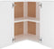 vidaXL - Hanghoekkast - 57x57x60 - cm - bewerkt - hout - wit