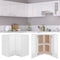 vidaXL - Hanghoekkast - 57x57x60 - cm - spaanplaat - hoogglans - wit