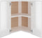 vidaXL - Hanghoekkast - 57x57x60 - cm - spaanplaat - hoogglans - wit