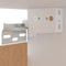 vidaXL - Hanghoekkast - 57x57x60 - cm - spaanplaat - hoogglans - wit