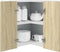 vidaXL - Hanghoekkast - 57x57x60 - cm - spaanplaat - sonoma - eikenkleurig