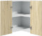 vidaXL - Hanghoekkast - 57x57x60 - cm - spaanplaat - sonoma - eikenkleurig