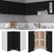 vidaXL - Hanghoekkast - 57x57x60 - cm - spaanplaat - zwart