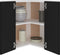 vidaXL - Hanghoekkast - 57x57x60 - cm - spaanplaat - zwart