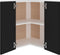 vidaXL - Hanghoekkast - 57x57x60 - cm - spaanplaat - zwart