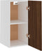 vidaXL - Hangkast - 29,5x31x60 - cm - bewerkt - hout - bruin - eikenkleur