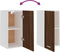 vidaXL - Hangkast - 29,5x31x60 - cm - bewerkt - hout - bruin - eikenkleur