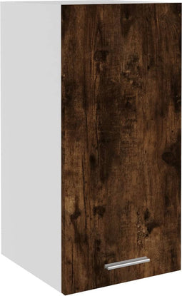 vidaXL - Hangkast - 29,5x31x60 - cm - bewerkt - hout - gerookt - eikenkleurig