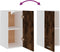 vidaXL - Hangkast - 29,5x31x60 - cm - bewerkt - hout - gerookt - eikenkleurig