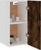 vidaXL - Hangkast - 29,5x31x60 - cm - bewerkt - hout - gerookt - eikenkleurig