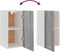 vidaXL - Hangkast - 29,5x31x60 - cm - bewerkt - hout - grijs - sonoma - eikenkleurig