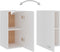 vidaXL - Hangkast - 29,5x31x60 - cm - bewerkt - hout - wit